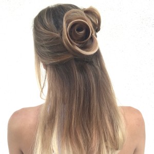 Rose Bud Bun updo balayage