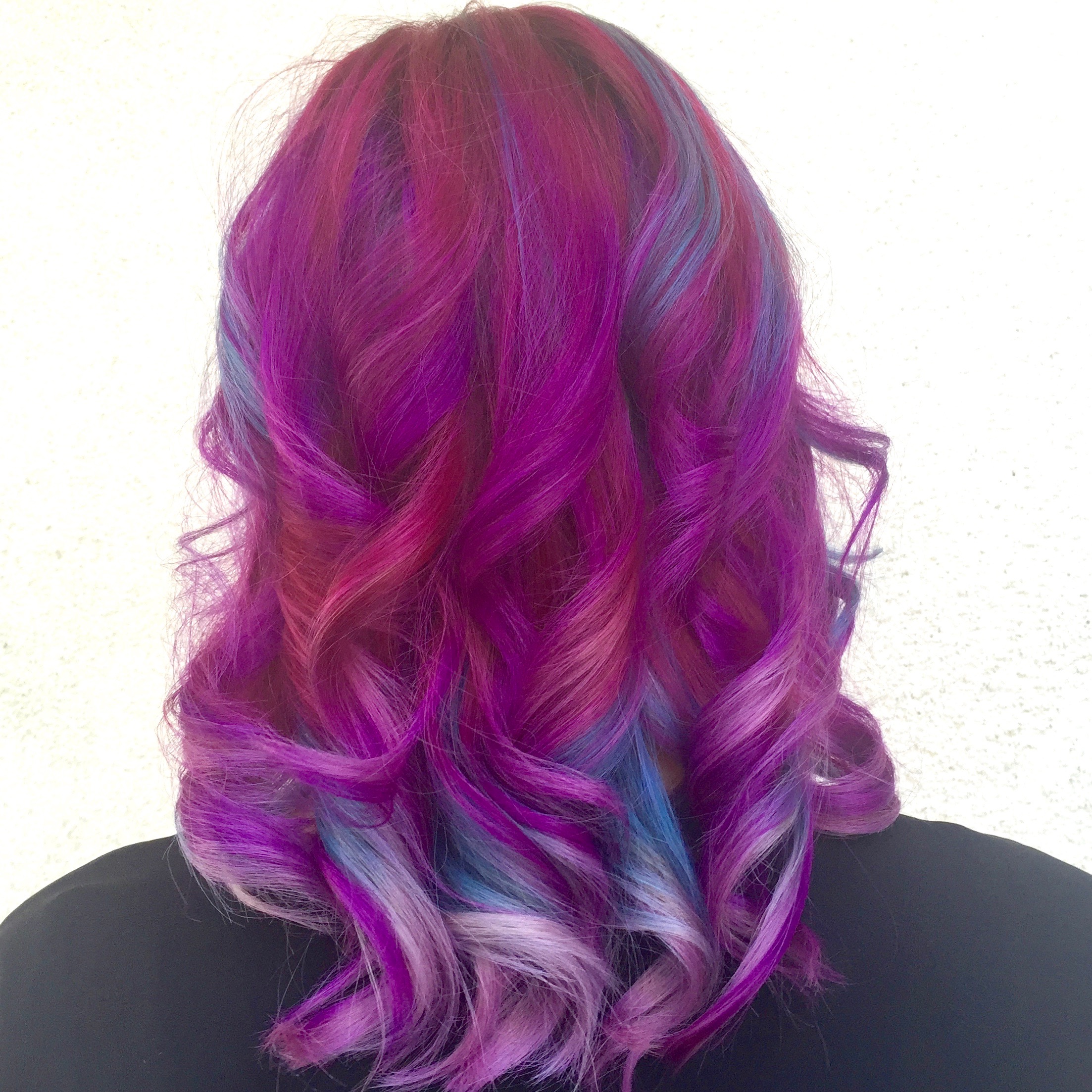 Vibrant Color Highlighting Balayage